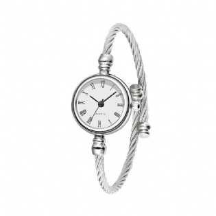 Mode Simple Trendy Romertal Dial Fuld Kvinder Armbånd Quartz Watch