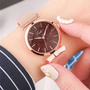 Moderigtigt Elegant Kvinder Watch Life Vandtæt Justerbar Band Case No Number Dial Quartz Watch