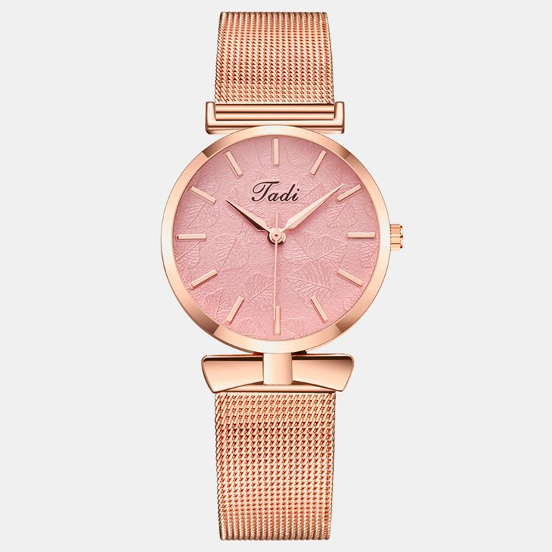 Moderigtigt Elegant Kvinder Watch Life Vandtæt Justerbar Band Case No Number Dial Quartz Watch