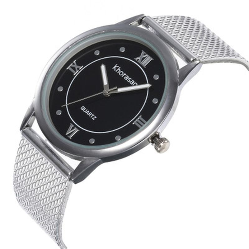 Roman Scale Simulering Plastic Mesh Bælte Casual Style Mode Kvinder Watch Quartz Watch
