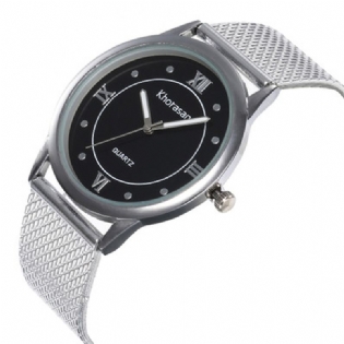 Roman Scale Simulering Plastic Mesh Bælte Casual Style Mode Kvinder Watch Quartz Watch
