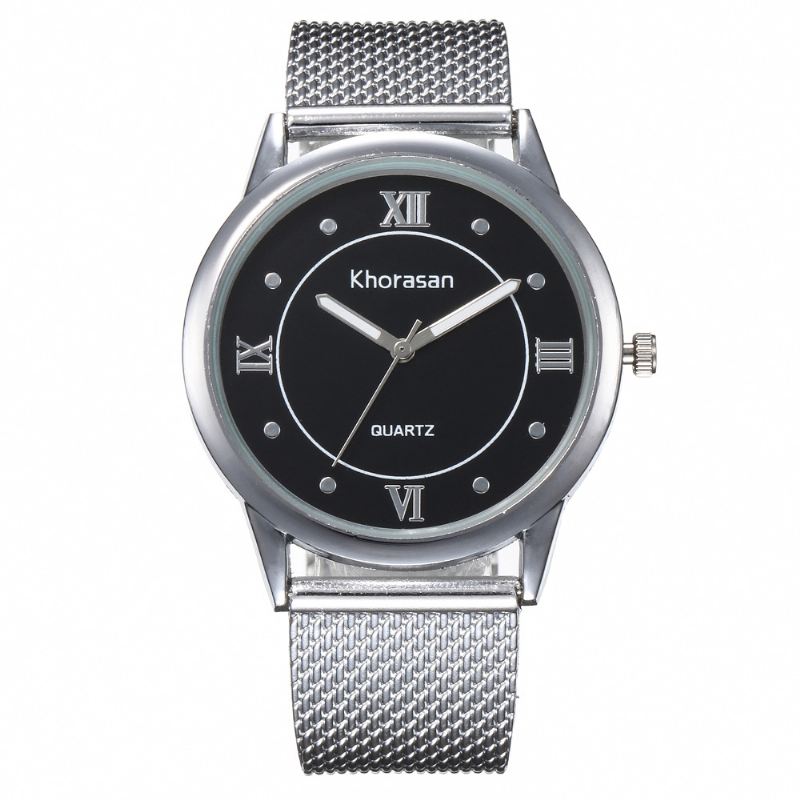 Roman Scale Simulering Plastic Mesh Bælte Casual Style Mode Kvinder Watch Quartz Watch