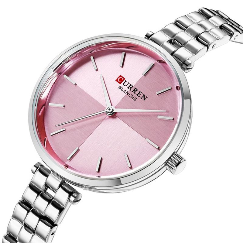 Simple Style Dame Armbåndsur Rustfrit Stål Band Quartz Ure