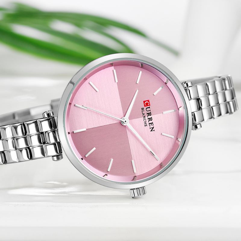Simple Style Dame Armbåndsur Rustfrit Stål Band Quartz Ure