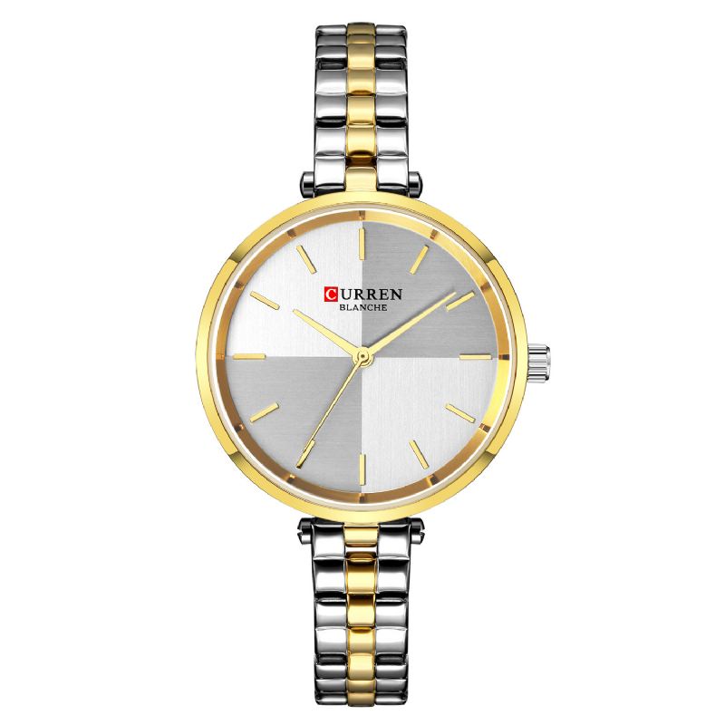 Simple Style Dame Armbåndsur Rustfrit Stål Band Quartz Ure