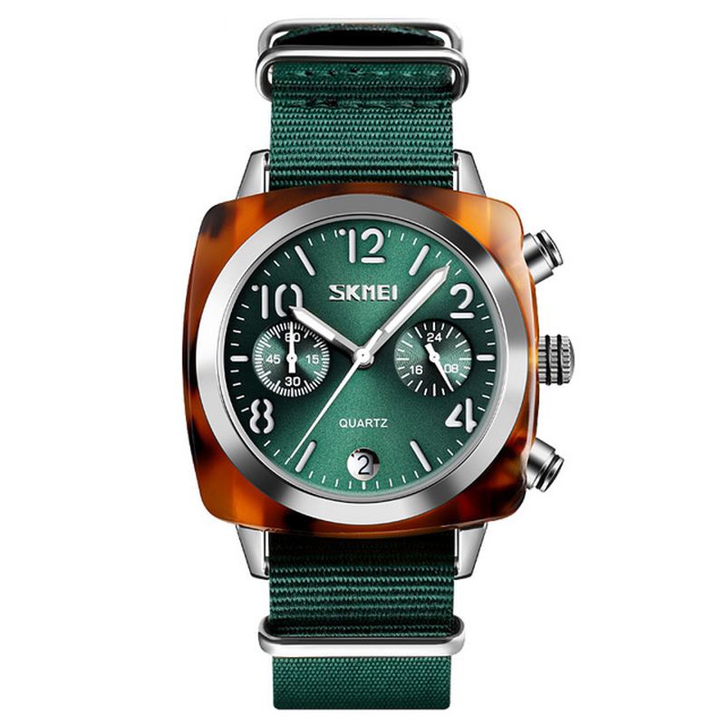 Unikt Design Med Flere Skiver Lysende Vandtæt Kvindearmbåndsur Quartz Watch