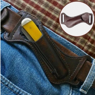 Mænd Ægte Læder Multifunktions Mini Værktøjstaske Vintage Nem Bæretaske Bæltetaske Taljetaske Med Bælteløkke