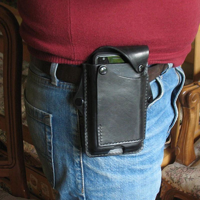 Mænd Edc 6.3 Tommer Ægte Læder Telefontaske Etui Bæltetaske