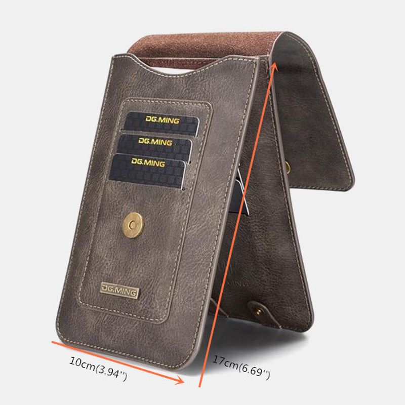 Mænd Imiteret Læder Vintage Kortholder Taljetaske Telefontaske