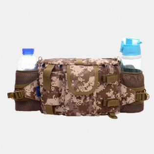 Mænd Nylon Camouflage Stor Kapacitet Multifunktionel Multi-pocket Åndbar Udendørs Fisketaske Rygsæk Taljetaske