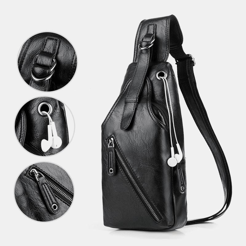 3 Stk Brysttaske Til Mænd Tegnebogsbæltesæt Casual Multifunktions Slidbestandig Brysttaske Crossbody Skuldertaske Gavesæt