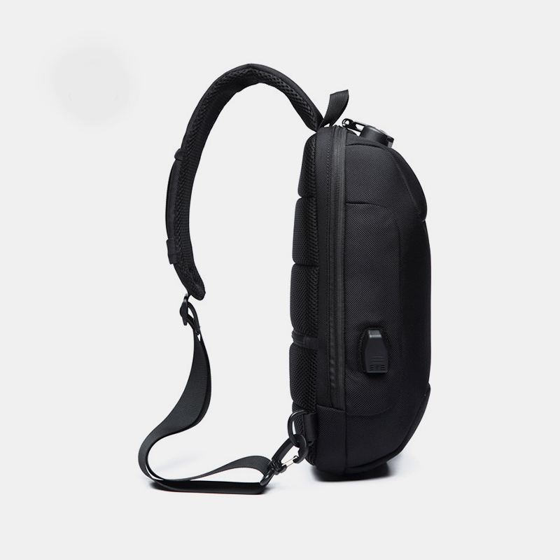 Mænd Anti-theft Usb Opladning Multi-layers Vandtæt Crossbody Bag Bryst Bag Sling Bag