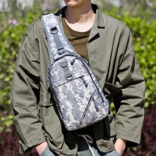 Mænd Camouflage Multi-carry Taktisk Fiskeri Rejse Udendørs Brysttaske Skuldertaske