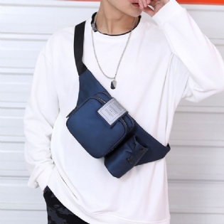 Mænd Casual Flaske Solid Bum Bag Sling Bag Skuldertaske Brysttaske Taljetaske