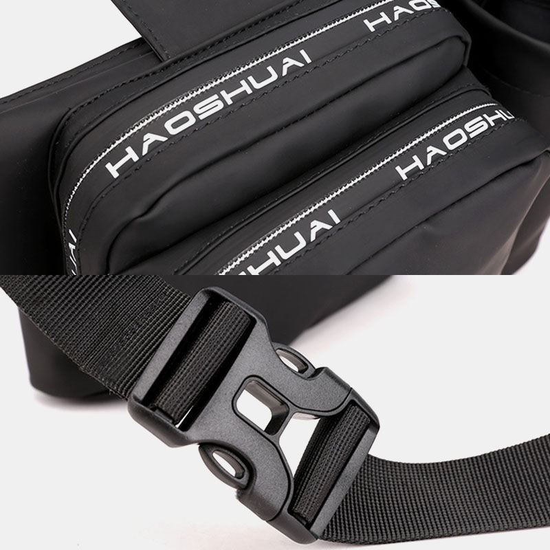 Mænd Casual Flaske Solid Bum Bag Sling Bag Skuldertaske Brysttaske Taljetaske