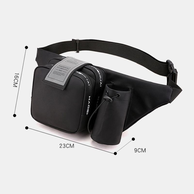 Mænd Casual Flaske Solid Bum Bag Sling Bag Skuldertaske Brysttaske Taljetaske