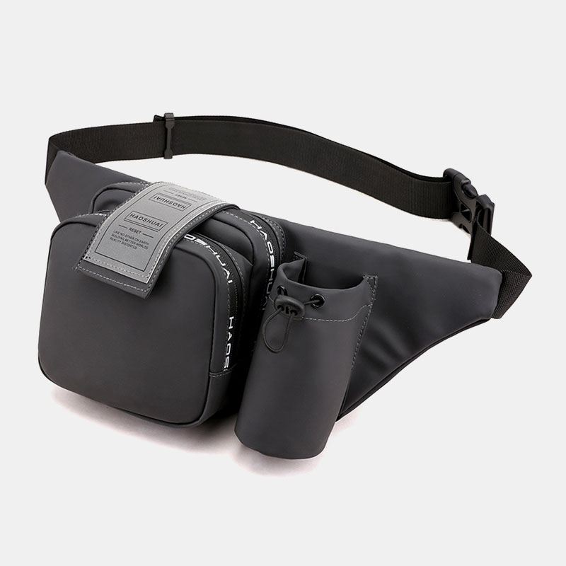 Mænd Casual Flaske Solid Bum Bag Sling Bag Skuldertaske Brysttaske Taljetaske