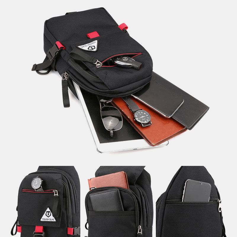 Mænd Multifunktionstaske Vandtæt Casual Sling Crossbody-taske Skuldertaske Brysttaske