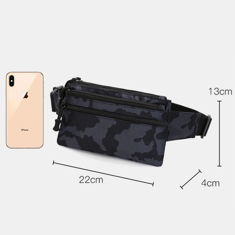 Mænd Nylon Camouflage Multi-carry Multi-pocket Sport Udendørs Taktisk Skuldertaske Brysttaske