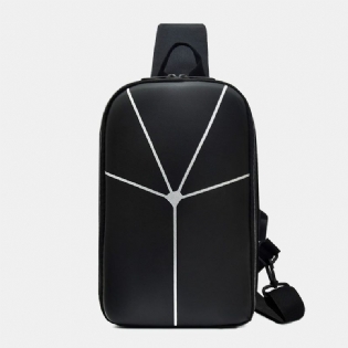 Mænd Nylon Casual Outdoor Sport Ensfarvet Brysttaske Crossbody-taske