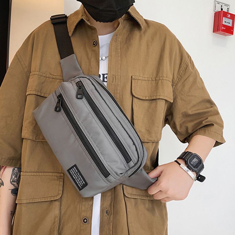 Mænd Nylon Letvægts Casual Vandtæt Slidfast Brysttaske Crossbody Bag Skuldertaske