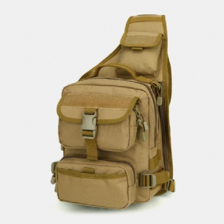 Mænd Nylon Taktisk Camouflage Ridning Camping Sport Udendørs Skuldertaske Brysttaske