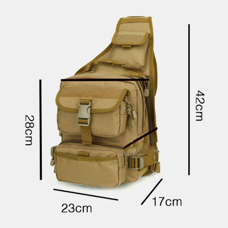 Mænd Nylon Taktisk Camouflage Ridning Camping Sport Udendørs Skuldertaske Brysttaske