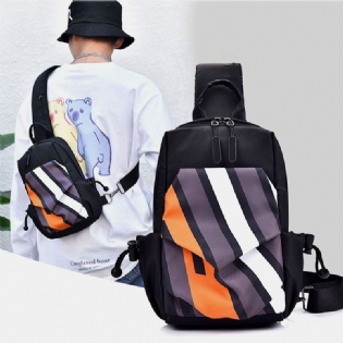 Mænd Oxford Cloth Casual Mode Vandtæt Udendørs Opbevaring Brysttaske Crossbody Taske