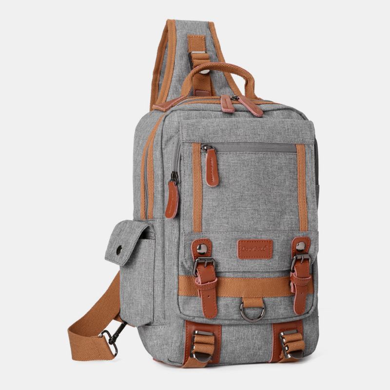 Mænd Oxford Multi-pocket Vandtæt Brysttaske Outdoor Travel Multifunktion Anti-theft Crossbody Taske
