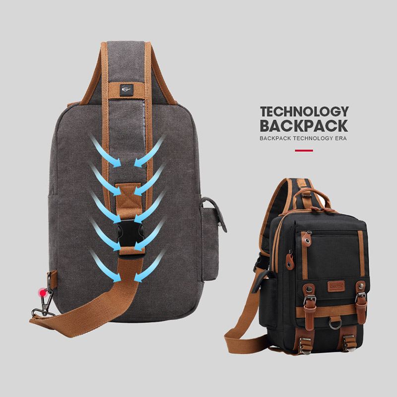 Mænd Oxford Multi-pocket Vandtæt Brysttaske Outdoor Travel Multifunktion Anti-theft Crossbody Taske