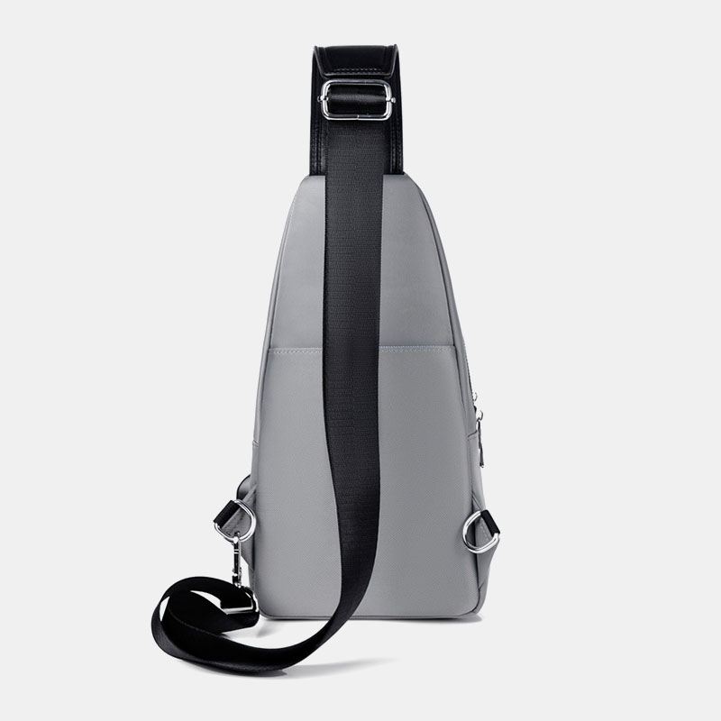 Mænd Oxford Vandtæt Slidstærk Multifunktions Brysttaske Usb-opladning Multi-pocket Crossbody Skuldertaske