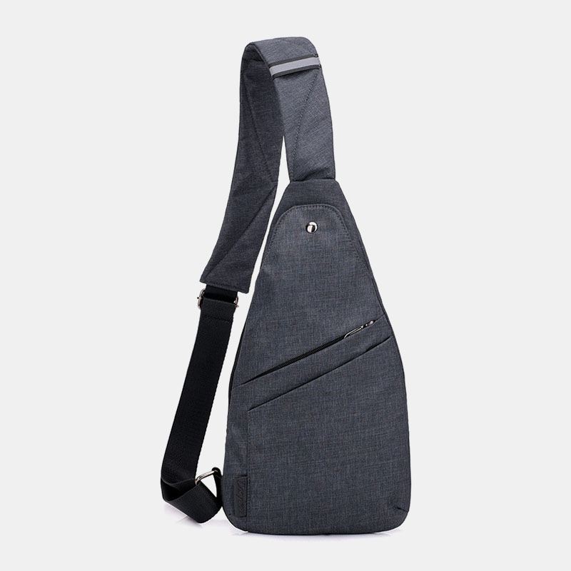Mænd Polyester Stor Kapacitet Multi-pocket Vandtæt Casual Crossbody Bag Bryst Bag Sling Bag