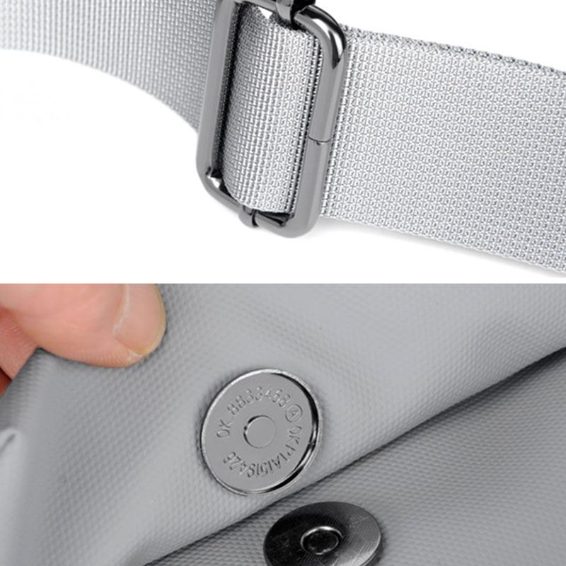 Mænd Stor Kapacitet Multi-pocket Vandtæt Brysttaske Casual Sport Usb-opladning Crossbody Skuldertaske