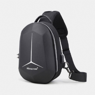 Mænd Stor Kapacitet Usb Opladning Multi-layers Vandtæt Crossbody Bag Bryst Bag Sling Bag