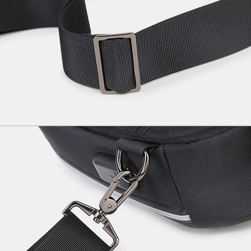 Mænd Stor Kapacitet Usb Opladning Multi-layers Vandtæt Crossbody Bag Bryst Bag Sling Bag