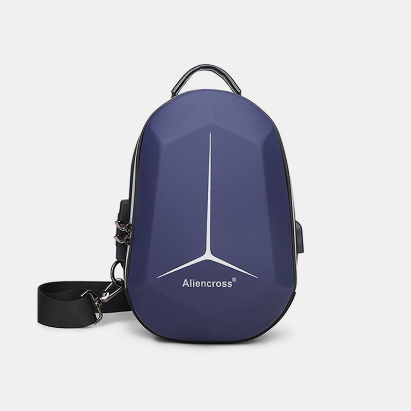 Mænd Stor Kapacitet Usb Opladning Multi-layers Vandtæt Crossbody Bag Bryst Bag Sling Bag