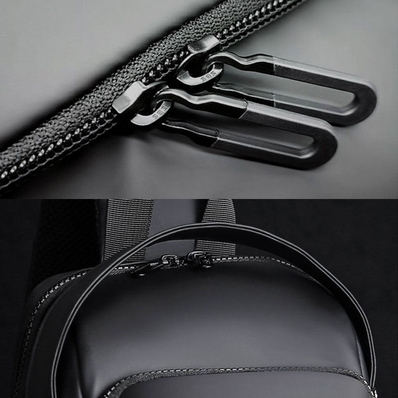 Mænd Usb-opladning Vandtæt Stor Kapacitet Casual Brysttaske Skuldertaske Crossbody-taske
