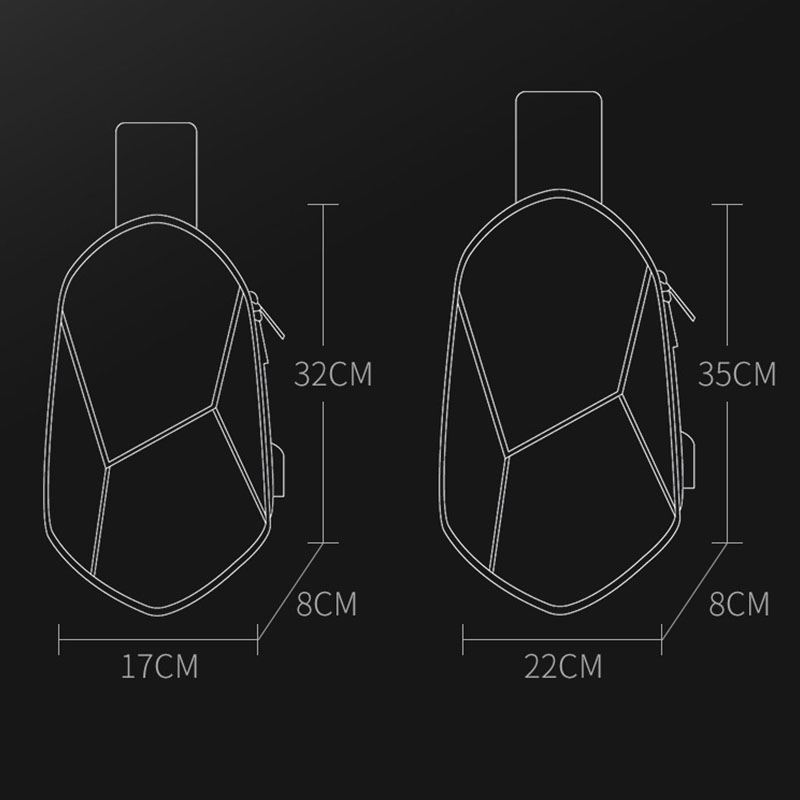 Unisex Klassisk 3d Rhombus Design Usb-opladningsbrysttaske Multi-lommer Vandtæt Bærbar All-match Crossbody-tasker Med Fuld Tekstur