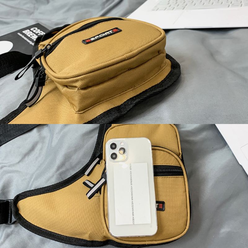 Unisex Multi-pocket Stilfuld Vintage Oxford Travel Crossbody Bag Brysttaske Skuldertaske
