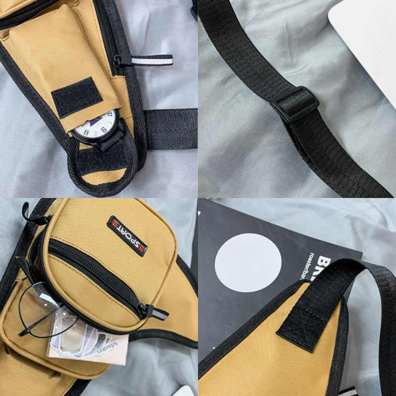 Unisex Multi-pocket Stilfuld Vintage Oxford Travel Crossbody Bag Brysttaske Skuldertaske