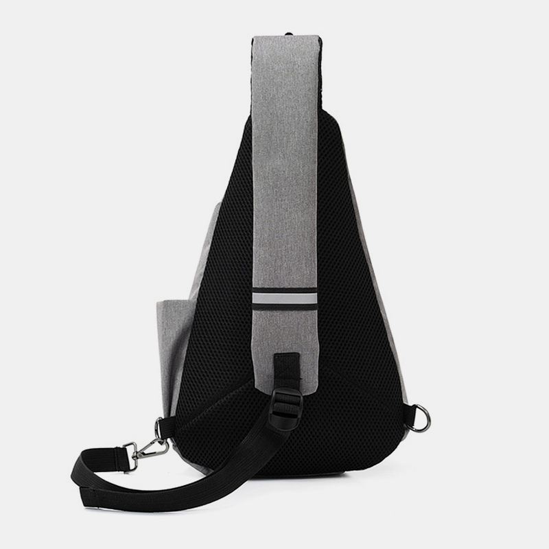 Unisex Nylon Letvægts Kontrastfarve Casual Udendørs Rejser Multi-carry Skuldertaske Crossbody Taske Brysttaske