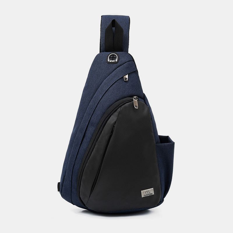 Unisex Nylon Letvægts Kontrastfarve Casual Udendørs Rejser Multi-carry Skuldertaske Crossbody Taske Brysttaske