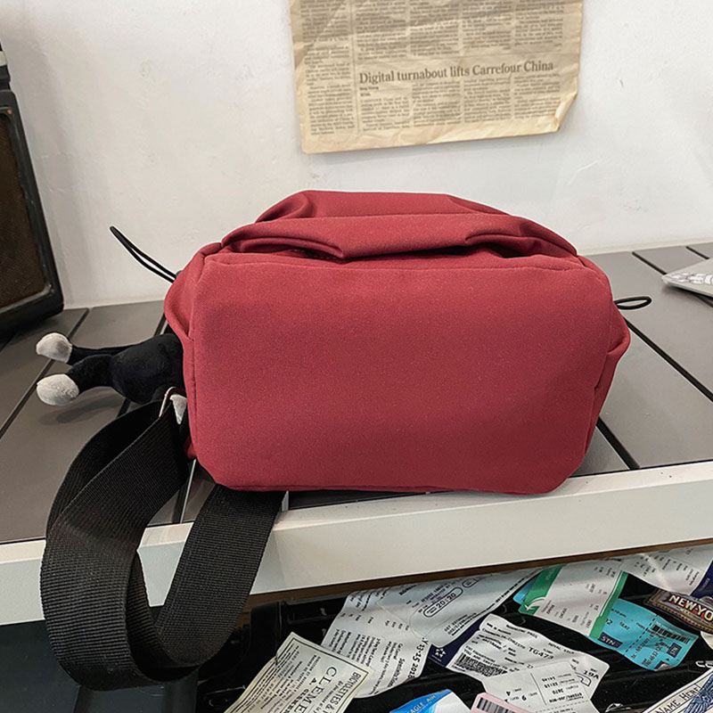 Unisex Nylon Lynlås Tyverisikringslomme Brysttaske Vandtæt Skuldertaske Med Stor Kapacitet Telefontaske Med Abevedhæng