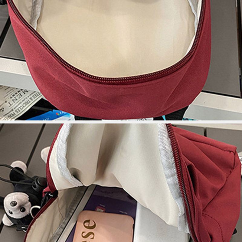 Unisex Nylon Lynlås Tyverisikringslomme Brysttaske Vandtæt Skuldertaske Med Stor Kapacitet Telefontaske Med Abevedhæng