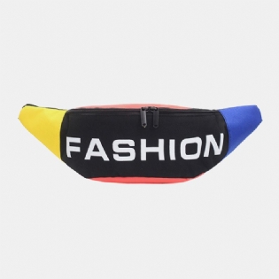 Unisex Oxford Patchwork Farve Casual Brysttaske Crossbody Taske