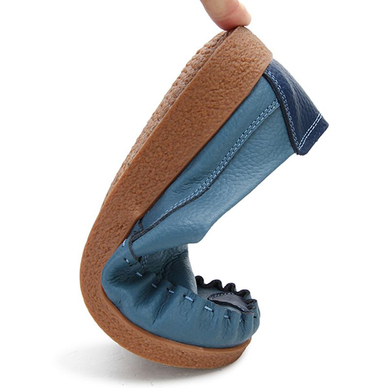 Kvinder Autumn Flats Soft Sloe Runde Toe Sko Farvematchende Flat Loafers