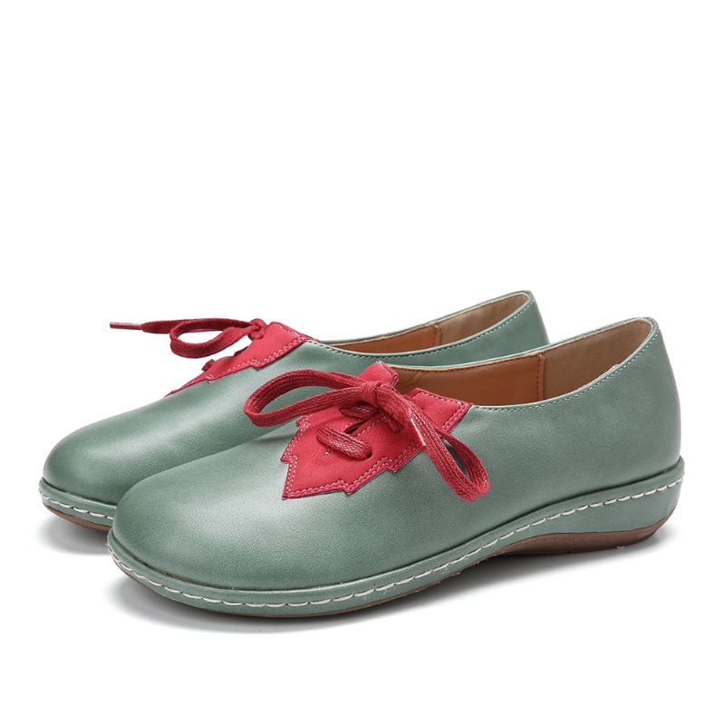 Kvinder Bladsplejsningsindretning Skridsikre Casual Flats