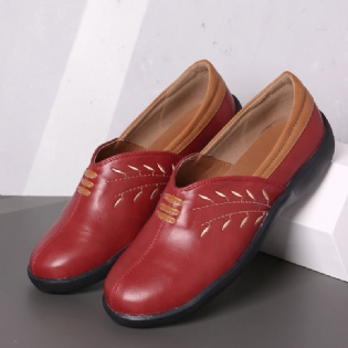 Kvinder Blomstermønster Casual Bløde Læder Walking Loafers