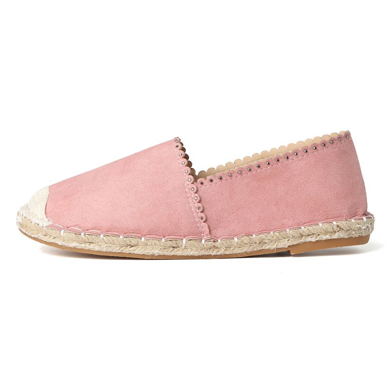 Kvinder Casual Åndbar Espadrille Flat Slip On Flats