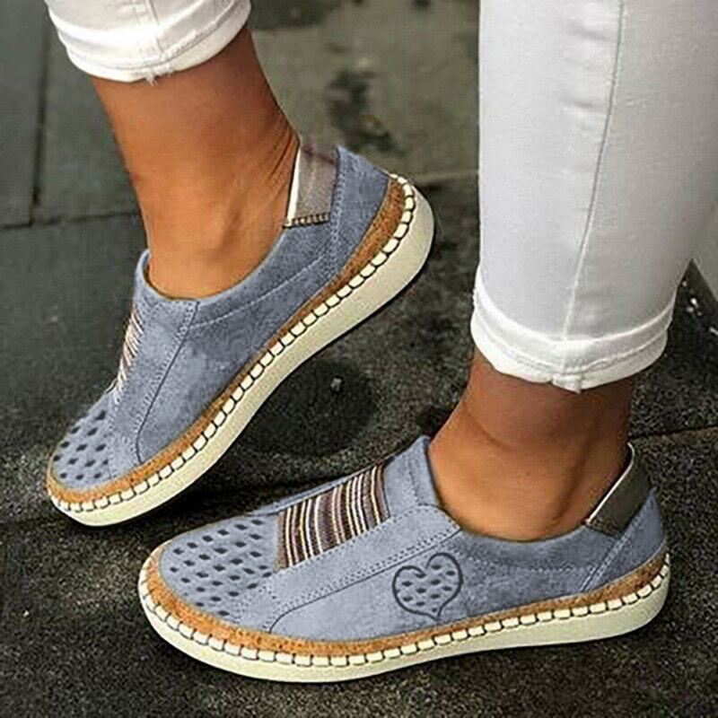 Kvinder Casual Hollow Out Åndbar Slip On Flats